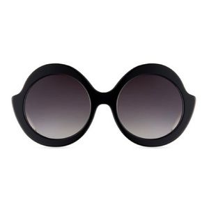 Alice + Olivia round oversized sunglasses black & white